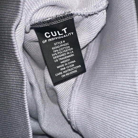 Cult Of Individuality  PULLOVER SWEATSHIRT IN DEF LEPPARD TRIBAL GREY - Picture 13 of 16